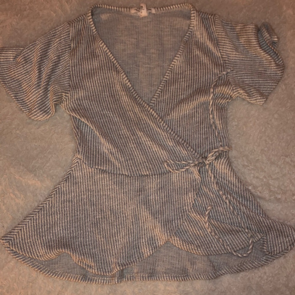 Gray Striped Top! (3/$9!)